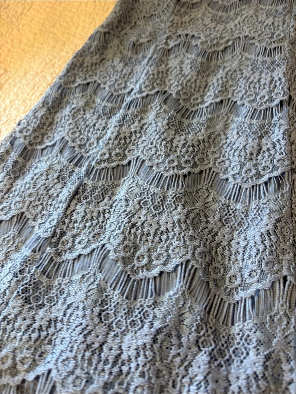 Free People Dusty Blue Crochet Lace Midi Dress